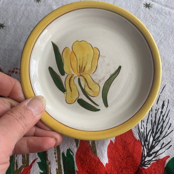 VTG Stangl Pottery set of 4 saucers collectible MCM floral Made in USA - Picture 4 of 13